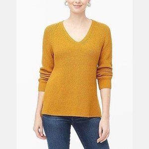 J Crew Sz XS Fantastic Cozy Warm Knit Cotton Sweater in Gorgeous Gold
